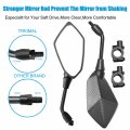 Trkimal Universal Adjustable Motorcycle Rear View Mirror Rhombus Convex With 10mm Clockwise Thread Bolt 7 8a Mount Clamps For