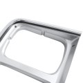 Hecasa Front Pair Headlight Bezel Silvery For 1985-1991 Chevy Chevrolet G10 G20 G30 Gmc G1500 G2500 G3500 Headlamp Cover Trim