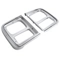 Hecasa Front Pair Headlight Bezel Silvery For 1985-1991 Chevy Chevrolet G10 G20 G30 Gmc G1500 G2500 G3500 Headlamp Cover Trim