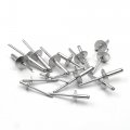Ispinner 125pcs Large Flange Aluminum Blind Rivets Pop Assortment Kit Silver 