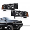 G-plus Headlights Compatible With 1994-2001 Dodge Ram 1500 1994-2002 2500 3500 Not Fit For Sport Model Van Models Driver