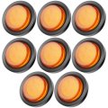 8 Pack 2 In 9 Led Amber Side Marker Clearance Lights Waterproof Surface Mount Trailer Lamps For Freightliner Kenworth And 