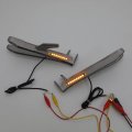 Silver Rear Passenger Footrest Rearsets Bracket With Led Turn Signal Light For 05-06 Hond Cbr600rr Mt390-011a-sr