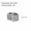 Uxcell Wire Thread Inserts 3 8-16 Unc 1 0d 304 Stainless Steel Helical Type Coiled Screw Repair Threaded Sleeve Sheath 10pcs