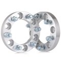 6x5 Wheel Spacers 1 Inch Thick Hub Bore 108mm With 12x1 5 Studs Silver 6 Lug No Hubcentric Fit For Colorado 2004-2012 Rodeo 