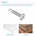 Uxcell Hex Socket Self Tapping Screws 10 X 1-1 4 410 Stainless Steel Sheet Metal Flat Head Drilling Screw 50pcs Silver