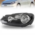 Headlight Assembly Replacement For 2010-2014 Golf Gti Sportwagen Mk6 Left Headlamp Black Driver Side 5k0941005c 
