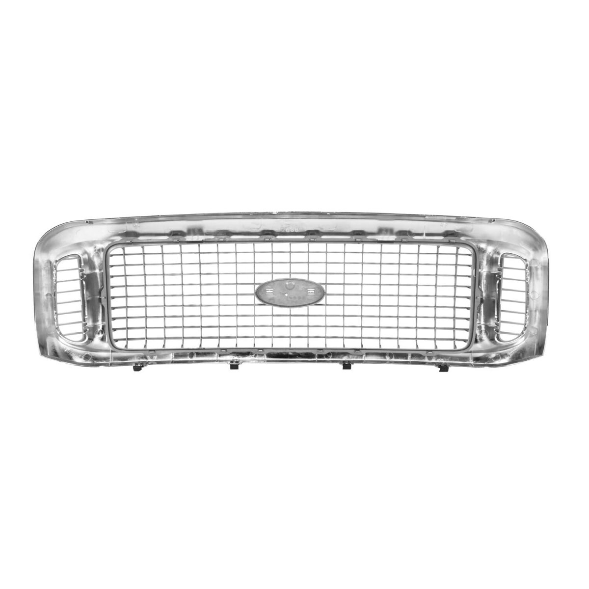 Fo1200448 Factory Style Front Bumper Grill Grille Assembly For Ford Excursion Limited Xlt 2002-2004 Chrome Gray