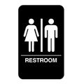 Traex 5633 Black Restroom Braille Sign For Unisex 