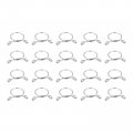 Uxcell Fuel Line Hose Clips 50pcs 20mm Id Fit 21 5-22mm Od 304 Stainless Steel Water Pipe Air Tubing Spring Clamps For