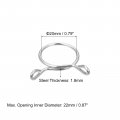 Uxcell Fuel Line Hose Clips 50pcs 20mm Id Fit 21 5-22mm Od 304 Stainless Steel Water Pipe Air Tubing Spring Clamps For