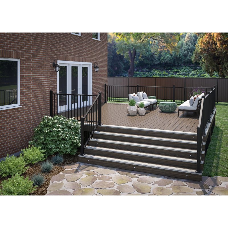 Deckorators 2-1 In X 2 39 Textured Black Aluminum Horizontal Post Kit