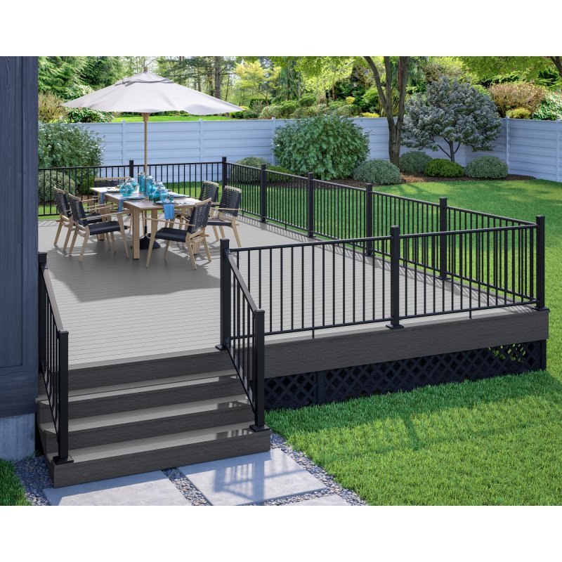 Deckorators 2-1 In X 2 39 Textured Black Aluminum Horizontal Post Kit