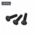 Uxcell M5x30mm Hex Socket Button Head Cap Bolts Screws Alloy Steel 50pcs