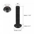 Uxcell M5x30mm Hex Socket Button Head Cap Bolts Screws Alloy Steel 50pcs