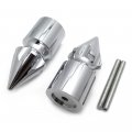 Smt-ultimate Chrome Spike Bar Ends Compatible With 1999-2014 Suzuki Hayabusa Gsxr 1300 R B00ruekeve