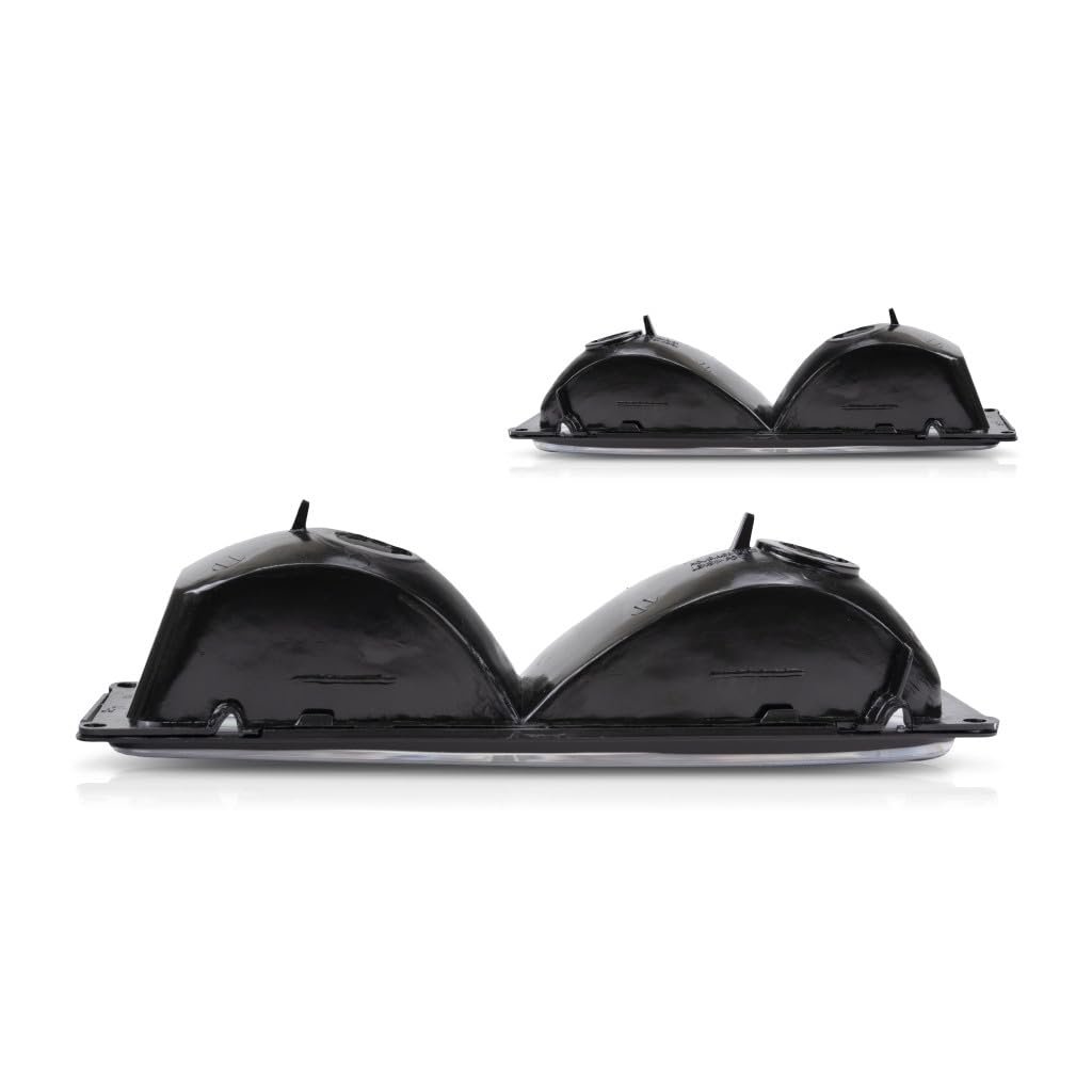 Turn Signal Parking Light Assembly For Gmc K2500 Suburban 1999 2000 Crystal Project With Black Trim Set Of 2 Gm2811104
