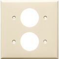 Morris 81623 Lexan Wall Plate Single Receptacles 2 Gang 1 406 Hole Diameter Almond 