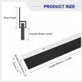 Uxcell Door Brush Bottom Sweep H-shape Aluminum Alloy Base With 2-inch Pp For Home Industrial 35-inch L Silver