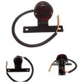 Universal Round Black Cafe Tail Light Assembly With License Plate Bracket 62-21512 By 4into1 