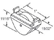 Window Roller Assembly Nylon Wheel 25 32 Diameter Package