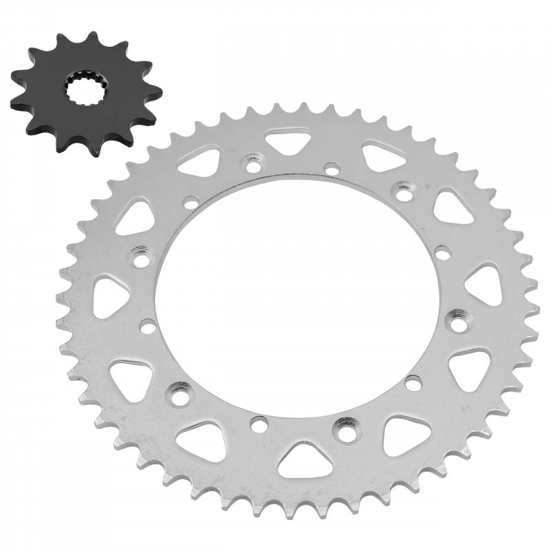 Front And Rear Sprockets Kit For Yamaha Yz125 1987 1993 1994 1995 1996 13 Tooth 50 High Carbon Steel Silver