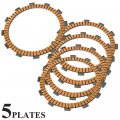 Caltric Friction Clutch Plate Compatible With Kawasaki Ex250 Zzr250 Zz-r250 1999-2004 2006 2007 5-plates
