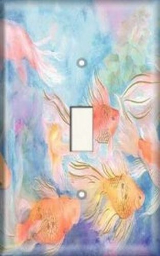Snazzyswitch Pastel Fish Decorative Light Switch Cover Single Toggle Wall Plate