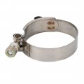 Uxcell 3 Pcs 56mm-64mm Stainless Steel T-bolt Hose Clamp For Fuel Pump Filter Plumbing