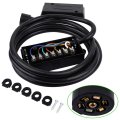 Rv 7 Way Plug Inline Pre Wired Trailer Cord Junction Box With 12 Ft Cable Heavy Duty Wire For Camper Vans And Motor Homes
