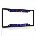 Fastasticdeals Metal Insert License Plate Frame Yellow Eyes Of Horned Owl Close Up Weatherproof Car Accessories Black 4 Holes 