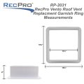 Recpro Rv Vento Roof Vent Replacement 6 Garnish Ring
