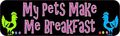 10in X 3in My Pets Make Me Breakfast Chicken Magnet Magnetic Magnets By Stickertalk 