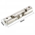Uxcella 4mm To Inner Dia 2 Section Rotatable Universal Steering Shaft U Joint Coupler L52xd12