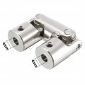 Uxcella 4mm To Inner Dia 2 Section Rotatable Universal Steering Shaft U Joint Coupler L52xd12