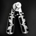 Eagle Hawk Shape Rider 1 4 Stiletto 4475 Foot Peg P-clamps For Honda Shadow Ace Magna Valkyrie Chrome Body Black Rubber New