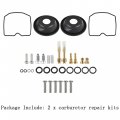 Labwork 2-pack Carburetor Carb Repair Kits Replacement For 1985-1990 Kawasaki 454 Ltd En450a