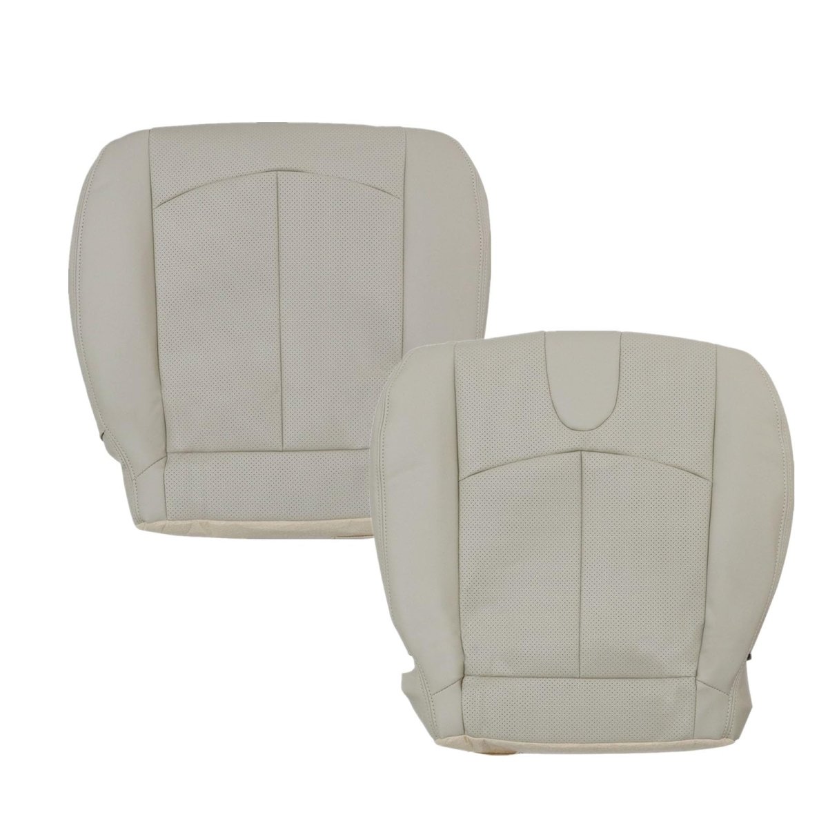 Front Driver And Passenger Side Bottom Perforated Leather Replacement Seat Covers Wheat Tan For Infiniti G37 2008 2009 2010