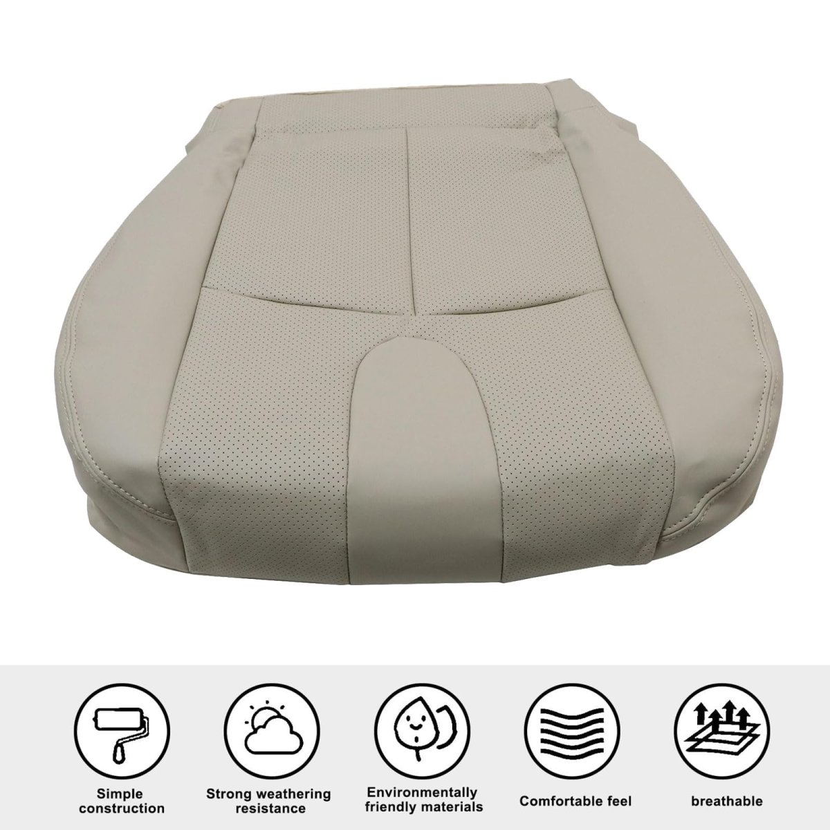Front Driver And Passenger Side Bottom Perforated Leather Replacement Seat Covers Wheat Tan For Infiniti G37 2008 2009 2010