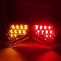 Motorcycle Chrome Led Integrated Blinker Taillight Rear Tail Brake Turn Signals Light For Kawasaki Ninja Zx6r Zx6rr Zx636 Z750s