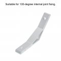 Uxcell 6pcs 135 Degree Angle Aluminum Profile Corner Brackets Brace Joint Connectors For 2020 Series Silver White