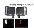 Lantsun Car White Sidelight Rearview Led Side Mirror Yellow Turn Signal Light Smoke Lens For Jeep Wrangler Jk Jkupack Of J112