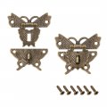 Uxcell 2 Sets Wood Case Chest Box Rectangle Clasp Closure Hasp Latches Bronze Tone 50 X 43mm