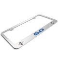 Ford Mustang 5 0 Blue Dual Logo In 3d On Mirror Chrome Metal License Plate Frame Official Licensed