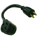Mighty Cord A10-g30450vp Generator Adapter 30 Amp Male To 50 Female 4 Prong Twist Lock Heavy Duty Outdoor Cable 12 In 