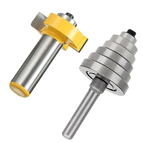 1 2 In Shank Rabbeting Router Bit Set With 6 Bearings For Multiple Depths 8 4 56 3 7 16 1 Carbide Tipped Gy0122 In Shank