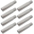39mm Brass Tire Valve Extensions For Cars Suvs And Light Trucks 8 Piece Set Universal Fit Silver Metal Stem Extenders 