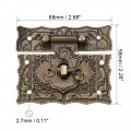 Uxcell 5 Sets Wood Case Chest Box Rectangle Clasp Closure Hasp Latches Bronze Tone 68 X 58mm