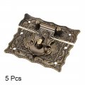 Uxcell 5 Sets Wood Case Chest Box Rectangle Clasp Closure Hasp Latches Bronze Tone 68 X 58mm