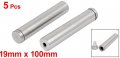 Uxcell 19mm X 100mm Metal Advertise Glass Standoff Pin Fixing Mount Bolt 5pcs